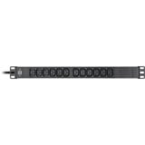 Brennenstuhl 1390007112 prolunghe e multiple 2 m 12 presa(e) AC Interno Nero, Argento, Ciabatta Nero/alluminio, 2 m, 12 presa(e) AC, Interno, Accoppiatore C13, IP20, Nero, Argento