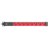 Brennenstuhl 1390007118 prolunghe e multiple 2 m 8 presa(e) AC Interno Nero, Rosso rosso/Nero, 2 m, 8 presa(e) AC, Interno, IP20, Nero, Rosso, 10 A