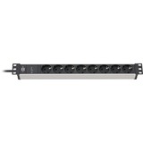 Brennenstuhl 1390007308 prolunghe e multiple 2 m 8 presa(e) AC Interno Nero, Argento, Ciabatta Nero/Argento, 2 m, 8 presa(e) AC, Interno, IP20, Alluminio, Plastica, Nero, Argento
