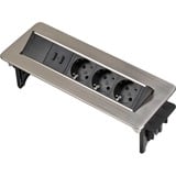 Brennenstuhl 1396200113 prolunghe e multiple 2 m 3 presa(e) AC Interno Nero, Acciaio inossidabile, Ciabatta argento/Nero, 2 m, 3 presa(e) AC, Interno, IP20, Nero, Acciaio inossidabile, 115 mm