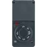 Brennenstuhl 1506120 timer elettrico Nero Timer quotidiano antracite, Timer quotidiano, Nero, Manopola, IP44, 91 mm, 62 mm