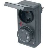 Brennenstuhl 1506120 timer elettrico Nero Timer quotidiano antracite, Timer quotidiano, Nero, Manopola, IP44, 91 mm, 62 mm