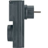 Brennenstuhl 1506120 timer elettrico Nero Timer quotidiano antracite, Timer quotidiano, Nero, Manopola, IP44, 91 mm, 62 mm