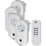 Brennenstuhl 1507050 Bianco adattatore per presa di corrente, Presa commutata bianco