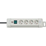 Brennenstuhl 1955540100 protezione da sovraccarico Grigio 4 presa(e) AC 1,8 m, Ciabatta grigio chiaro, 4 presa(e) AC, Tipo F, Grigio, Plastica, 1,8 m