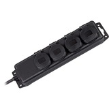 Brennenstuhl BN-1159960 Protezioni da sovraccarico, Ciabatta Nero, 4 presa(e) AC, 230 V, Nero, 2 m