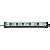 Brennenstuhl BN-1951550600 Prolunghe elettriche, Ciabatta Nero/Grigio chiaro, 3 m, 5 presa(e) AC, Nero, Grigio, Plastica, Nero