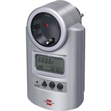 Brennenstuhl BN-PM231 Contatori elettrico, Strumento di misura argento, Elettronico, A spina, Power current, Power efficiency, Power factor, Power frequency, Power output, Tension, Grigio, kWh, LCD