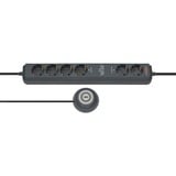 Brennenstuhl Eco-Line Comfort Switch prolunghe e multiple 2 m 6 presa(e) AC Antracite, Ciabatta antracite, 2 m, 6 presa(e) AC, Antracite, 3680 W, 16 A, 390 mm