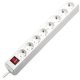 Brennenstuhl Eco-Line + Switch & 1,5 mm² Ø Cable Bianco 8 presa(e) AC 3 m bianco, 5 mm² Ø Cable, 8 presa(e) AC, Bianco, 3 m