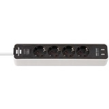 Brennenstuhl Ecolor prolunghe e multiple 1,5 m 4 presa(e) AC Interno Nero, Bianco, Ciabatta bianco/Nero, 1,5 m, 4 presa(e) AC, Interno, Tipo F, Tipo F, IP20