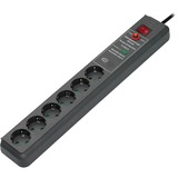 Brennenstuhl Secure-Tec Surge Protection 15.000 A Nero 6 presa(e) AC 3 m antracite, 6 presa(e) AC, 3500 W, Nero, 3 m