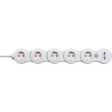 Brennenstuhl Vario prolunghe e multiple 1,4 m 5 presa(e) AC Interno Bianco bianco, 1,4 m, 5 presa(e) AC, Interno, Tipo F, Tipo F, IP20