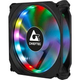 Chieftec CF-1225RGB sistema di raffreddamento per computer Case per computer Ventilatore 12 cm Nero Nero/Bianco, Ventilatore, 12 cm, 1200 Giri/min, 16 dB, 53 pdc/min, Nero