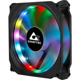 Chieftec CF-3012-RGB sistema di raffreddamento per computer Case per computer Ventilatore 12 cm Nero Ventilatore, 12 cm, 1200 Giri/min, 16 dB, 53 pdc/min, Nero