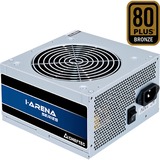 Chieftec GPB-450S alimentatore per computer 450 W 20+4 pin ATX PS/2 Argento grigio, 450 W, 200 - 240 V, 47 - 63 Hz, 3.5 A, Attivo, 100 W