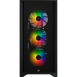 Corsair iCUE 4000X RGB Midi Tower Nero Nero, Midi Tower, PC, Nero, ATX, Plastica, Acciaio, Vetro temperato, Giocare