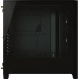 Corsair iCUE 4000X RGB Midi Tower Nero Nero, Midi Tower, PC, Nero, ATX, Plastica, Acciaio, Vetro temperato, Giocare