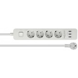 DeLOCK 11206 prolunghe e multiple 1,5 m 4 presa(e) AC Interno Bianco bianco, 1,5 m, 4 presa(e) AC, Interno, Tipo F, Tipo F, Bianco