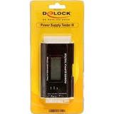 DeLOCK 18159 tester per batterie Nero/Bianco, Strumento di misura Nero, Nero/Bianco