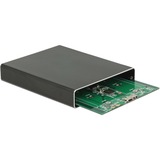 DeLOCK 42588 contenitore di unità di archiviazione Box esterno SSD Nero Nero, Box esterno SSD, M.2, Collegamento del dispositivo USB, Nero