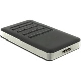 DeLOCK 42594 contenitore di unità di archiviazione Box esterno SSD Nero, Argento M.2, Disk enclosure grigio/Nero, Box esterno SSD, M.2, SATA, 5 Gbit/s, Collegamento del dispositivo USB, Nero, Argento