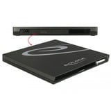 DeLOCK 42595 box per lettore ottico SATA Nero, Disk enclosure SATA, Asmedia ASM1153E, 5 Gbit/s, AC, USB, 3.2 Gen 1 (3.1 Gen 1), USB tipo-C