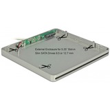 DeLOCK 42605 box per lettore ottico 13,3 cm (5.25") SATA III Argento argento, 13,3 cm (5.25"), SATA III, Initio INIC-3619, 5 Gbit/s, USB, Ogni marca