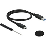 DeLOCK 42610 contenitore di unità di archiviazione Box esterno HDD/SSD Nero 2.5", Disk enclosure Nero, Box esterno HDD/SSD, 2.5", Serial ATA III, 6 Gbit/s, Hot-swap, Nero