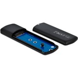 DeLOCK 42615 contenitore di unità di archiviazione Box esterno SSD Nero M.2 Nero, Box esterno SSD, M.2, M.2, 10 Gbit/s, Collegamento del dispositivo USB, Nero