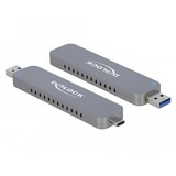 DeLOCK 42616 contenitore di unità di archiviazione Box esterno SSD Argento M.2 argento, Box esterno SSD, M.2, M.2, 10 Gbit/s, Collegamento del dispositivo USB, Argento