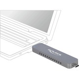 DeLOCK 42616 contenitore di unità di archiviazione Box esterno SSD Argento M.2 argento, Box esterno SSD, M.2, M.2, 10 Gbit/s, Collegamento del dispositivo USB, Argento