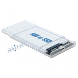 DeLOCK 42617 contenitore di unità di archiviazione Box esterno HDD/SSD Trasparente 2.5" trasparente, Box esterno HDD/SSD, 2.5", Serial ATA III, 6 Gbit/s, Hot-swap, Trasparente
