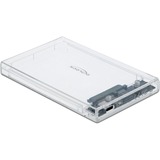 DeLOCK 42621 contenitore di unità di archiviazione Box esterno HDD/SSD Trasparente 2.5" trasparente, Box esterno HDD/SSD, 2.5", Serial ATA III, Hot-swap, Collegamento del dispositivo USB, Trasparente