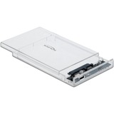 DeLOCK 42621 contenitore di unità di archiviazione Box esterno HDD/SSD Trasparente 2.5" trasparente, Box esterno HDD/SSD, 2.5", Serial ATA III, Hot-swap, Collegamento del dispositivo USB, Trasparente