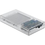DeLOCK 42622 contenitore di unità di archiviazione Box esterno HDD/SSD Trasparente 2.5" trasparente, Box esterno HDD/SSD, 2.5", SATA, Hot-swap, Collegamento del dispositivo USB, Trasparente