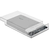DeLOCK 42623 contenitore di unità di archiviazione Box esterno HDD/SSD Trasparente 2.5/3.5", Disk enclosure trasparente, Box esterno HDD/SSD, 2.5/3.5", Serial ATA III, Hot-swap, Collegamento del dispositivo USB, Trasparente