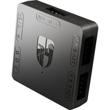 DeepCool DP-FRGB-CHUB5-12V parte del case del computer Universale Convertitore RGB, Controllo ventola Nero, Universale, Convertitore RGB, Nero, 4-pin(+12V-G-R-B), 3-pin(+5V-D-G), 0,6 m