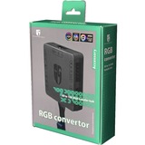 DeepCool DP-FRGB-CHUB5-12V parte del case del computer Universale Convertitore RGB, Controllo ventola Nero, Universale, Convertitore RGB, Nero, 4-pin(+12V-G-R-B), 3-pin(+5V-D-G), 0,6 m