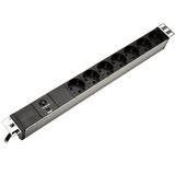 Digitus 19" Outlet Strip Nero 7 presa(e) AC 250 V 2 m, Ciabatta Nero, 7 presa(e) AC, 250 V, 50 - 60 Hz, 16 A, 4000 W, Nero