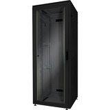 Digitus Armadio di rete Serie Unique - 800 x 800 mm (L x P), IT armadio Nero, Rack indipendenti, 32U, 800 kg, Lucchetti, Gestione dei cavi ottimizzata, Nero