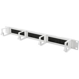 Digitus Porta accessori, Instradamento dei cavi grigio, Pannello di gestione del cavo, Grigio, Acciaio, 1U, 19", Turchia