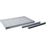 Digitus Ripiano con rotaie per il montaggio variabili per installazione fissa su armadi da 483 mm (19"), Il vano inferiore grigio, Mensola per scaffale, Grigio, 50 kg, 1U, Turchia, 48,3 cm (19")