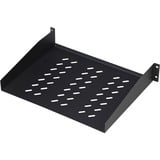 Digitus Ripiano per l'installazione fissa su armadi da 483 mm (19"), Il vano inferiore Nero, Nero, 25 kg, 2U, Cina, 48,3 cm (19"), 500 mm