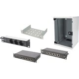 Digitus Set di rete 254 mm (10"), IT armadio grigio, Da parete, 30 kg, Lucchetti, Grigio