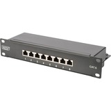 Digitus Set di rete 254 mm (10"), IT armadio grigio, Da parete, 30 kg, Lucchetti, Grigio
