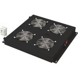 Digitus Unità di ventilazione da tetto per armadi di rete Unique & Varioflex-N e armadi di rete Dynamic Basic e di server, Modulo fan Nero, Nero, 4 ventola(e), Varioflex-N, Unique Network, Dynamic Basic, 470 mm, 410 mm, 15416 cm³