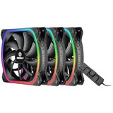 Enermax SquA RGB Case per computer Ventilatore 12 cm Nero, Ventilatore, 12 cm, 1500 Giri/min, 23 dB, 68,27 pdc/min, 115,99 m³/h