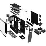 Fractal Design Define 7 XL Midi Tower Nero, Torre grande telaio Nero, Midi Tower, PC, Nero, ATX, EATX, micro ATX, Micro-ITX, SSI CEB, Acciaio, 18,5 cm