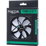 Fractal Design Dynamic X2 Case per computer Ventilatore 14 cm Nero, Bianco bianco, Ventilatore, 14 cm, 18,9 dB, 68,4 pdc/min, Nero, Bianco